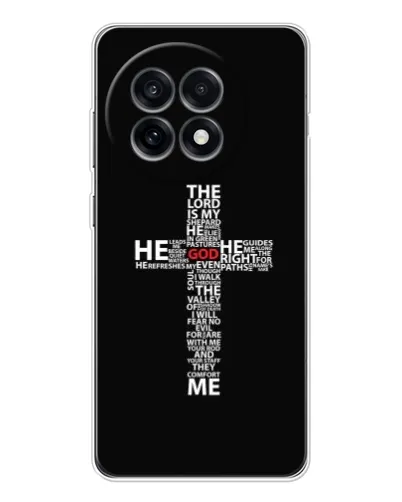 Чехол для OnePlus 13R с картинкой «Текстовый крест» Чехол для OnePlus 13R с картинкой «Текстовый крест»