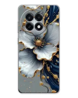 Чохол для OnePlus 13R з картинкою «Біла квітка та золотий флюїд» Чохол для OnePlus 13R з картинкою «Біла квітка та золотий флюїд»