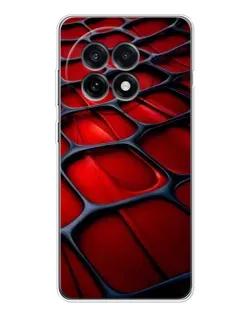Чохол для OnePlus 13R з картинкою «Червона глянцева сітка»