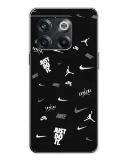 Чохол для OnePlus 13s з картинкою «Nike Black Pattern»