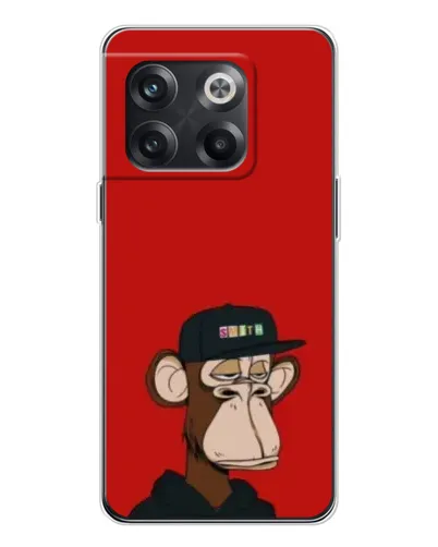 Чехол для OnePlus 13s с картинкой «Bored Ape — красный фон»