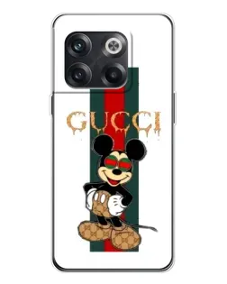 Чехол для OnePlus 13s с картинкой «Микки Маус Gucci — полосы»