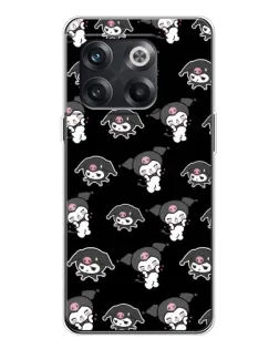 Чехол для OnePlus 13s с картинкой «Черный паттерн Kuromi»