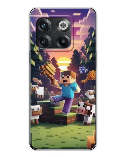 Чехол для OnePlus 13s с картинкой «Стив на ферме»