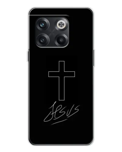 Чехол для OnePlus 13s с картинкой «Графический крест Jesus» Чехол для OnePlus 13s с картинкой «Графический крест Jesus»
