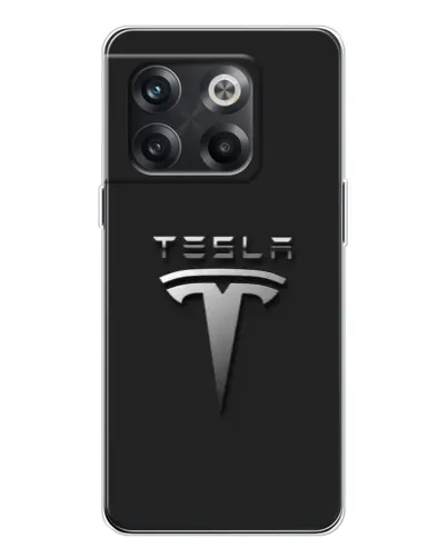 Чехол для OnePlus 13s с картинкой «Стальной логотип Tesla»