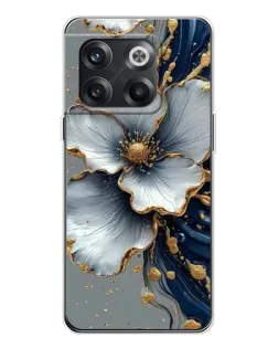 Чехол для OnePlus 13s с картинкой «Белый цветок и золотой флюид» Чехол для OnePlus 13s с картинкой «Белый цветок и золотой флюид»