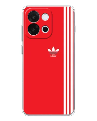 Чохол для OnePlus 13T з картинкою «Червоний мінімалізм Adidas»
