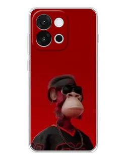 Чохол для OnePlus 13T з картинкою «Bored Ape в червоному»