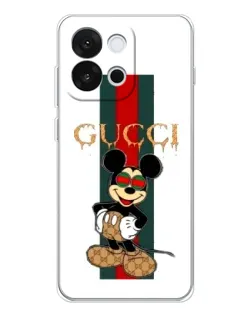Чохол для OnePlus 13T з картинкою «Міккі Маус Gucci — смуги»