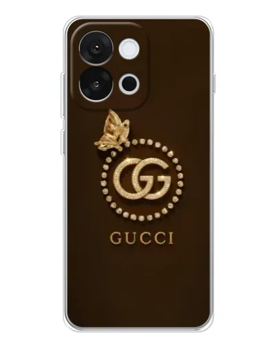Чохол для OnePlus 13T з картинкою «Gucci — золотий метелик»