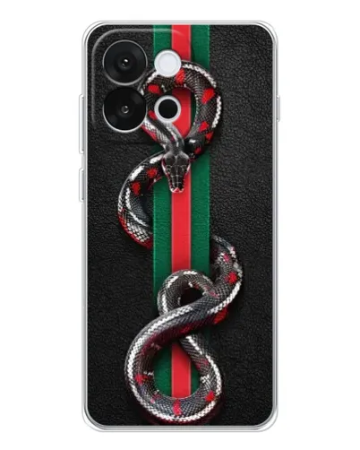 Чехол для OnePlus 13T с картинкой «Gucci — змея на полосе» Чехол для OnePlus 13T с картинкой «Gucci — змея на полосе»