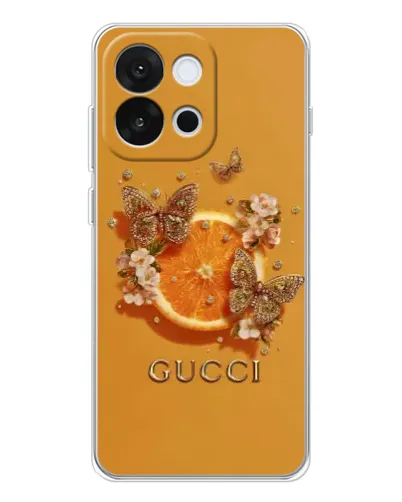 Чохол для OnePlus 13T з картинкою «Gucci — золоті метелики» Чохол для OnePlus 13T з картинкою «Gucci — золоті метелики»