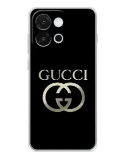 Чехол для OnePlus 13T с картинкой «Gucci — золото на черном»