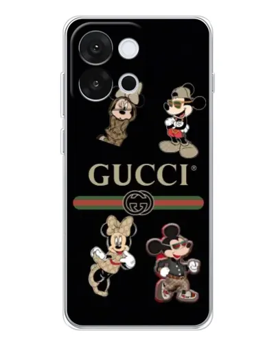 Чехол для OnePlus 13T с картинкой «Gucci — герои Disney и монограмма» Чехол для OnePlus 13T с картинкой «Gucci — герои Disney и монограмма»