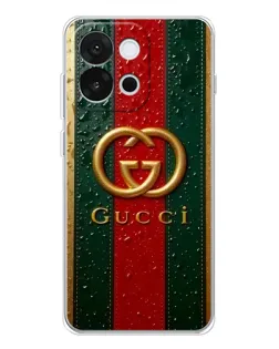 Чехол для OnePlus 13T с картинкой «Gucci — фирменная полоса и золото»