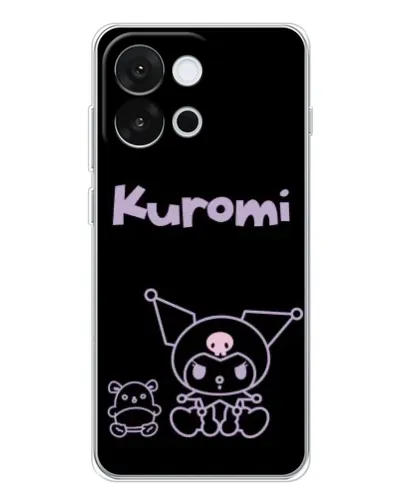 Чохол для OnePlus 13T з картинкою «Kuromi — чорний мінімалізм»