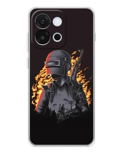 Чохол для OnePlus 13T з картинкою «PUBG — вогняний силует» Чохол для OnePlus 13T з картинкою «PUBG — вогняний силует»