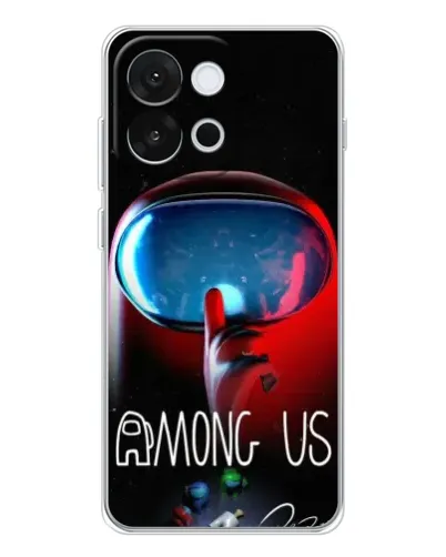 Чохол для OnePlus 13T з картинкою «Червоний імпостер — макро» Чохол для OnePlus 13T з картинкою «Червоний імпостер — макро»