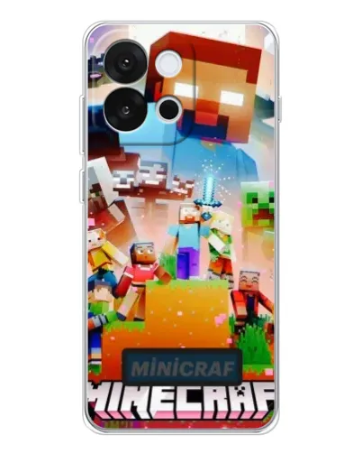 Чохол для OnePlus 13T з картинкою «Minecraft герої гри» Чохол для OnePlus 13T з картинкою «Minecraft герої гри»