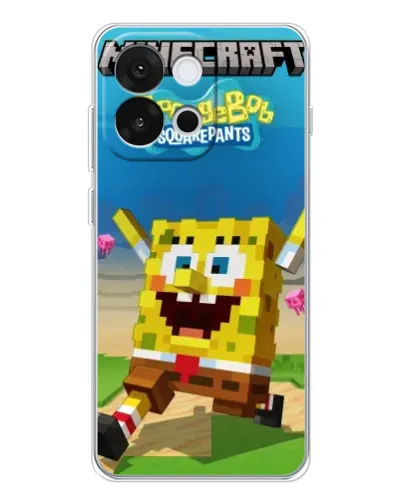 Чохол для OnePlus 13T з картинкою «Губка Боб Minecraft» Чохол для OnePlus 13T з картинкою «Губка Боб Minecraft»