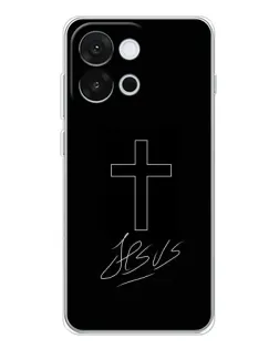 Чехол для OnePlus 13T с картинкой «Графический крест Jesus»