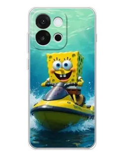 Чехол для OnePlus 13T с картинкой «Спанч Боб на гидроцикле» Чехол для OnePlus 13T с картинкой «Спанч Боб на гидроцикле»