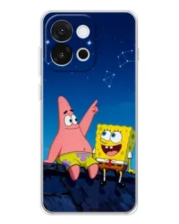 Чехол для OnePlus 13T с картинкой «Губка Боб и Патрик ночью» Чехол для OnePlus 13T с картинкой «Губка Боб и Патрик ночью»