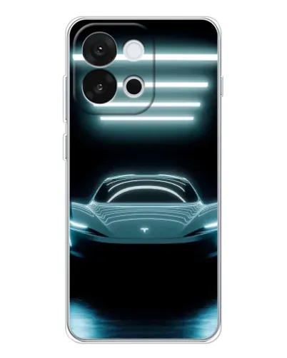 Чохол для OnePlus 13T з картинкою «Tesla в неоні» Чохол для OnePlus 13T з картинкою «Tesla в неоні»