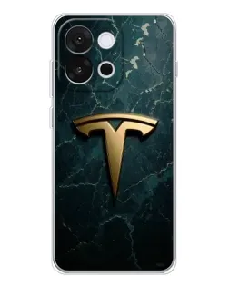 Чохол для OnePlus 13T з картинкою «Мармурова Tesla Gold»