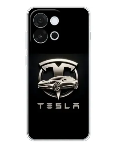 Чохол для OnePlus 13T з картинкою «Tesla — срібне авто» Чохол для OnePlus 13T з картинкою «Tesla — срібне авто»