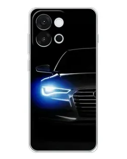 Чехол для OnePlus 13T с картинкой «Неоновый взгляд Audi»