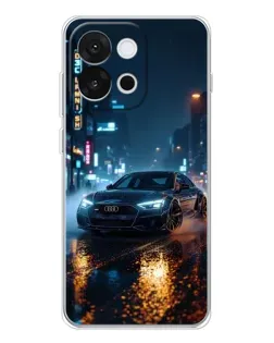 Чехол для OnePlus 13T с картинкой «Ночной город и Audi»