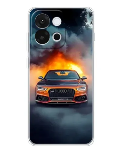 Чехол для OnePlus 13T с картинкой «Audi в огненном дыму» Чехол для OnePlus 13T с картинкой «Audi в огненном дыму»