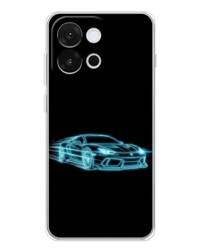 Чохол для OnePlus 13T з картинкою «Неоновий контур Lamborghini»