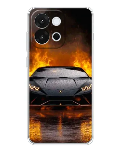 Чохол для OnePlus 13T з картинкою «Lamborghini у вогні»