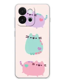 Чехол для OnePlus 13T с картинкой «Pusheen трио» Чехол для OnePlus 13T с картинкой «Pusheen трио»