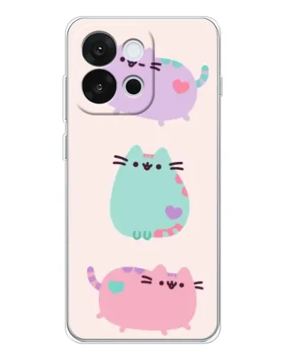 Чехол для OnePlus 13T с картинкой «Pusheen трио» Чехол для OnePlus 13T с картинкой «Pusheen трио»