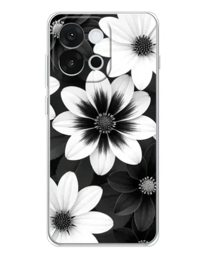 Чохол для OnePlus 13T з картинкою «Монохромні айстри» Чохол для OnePlus 13T з картинкою «Монохромні айстри»