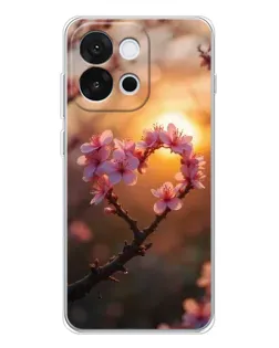 Чохол для OnePlus 13T з картинкою «Рожевий цвіт сердечко на тлі заходу» Чохол для OnePlus 13T з картинкою «Рожевий цвіт сердечко на тлі заходу»