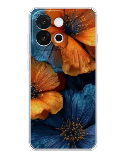 Чохол для OnePlus 13T з картинкою «Яскрава синьо-помаранчева флора» Чохол для OnePlus 13T з картинкою «Яскрава синьо-помаранчева флора»