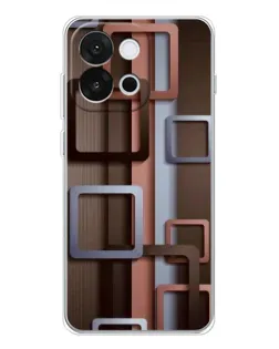 Чохол для OnePlus 13T з картинкою «Коричневі об'ємні квадрати» Чохол для OnePlus 13T з картинкою «Коричневі об'ємні квадрати»