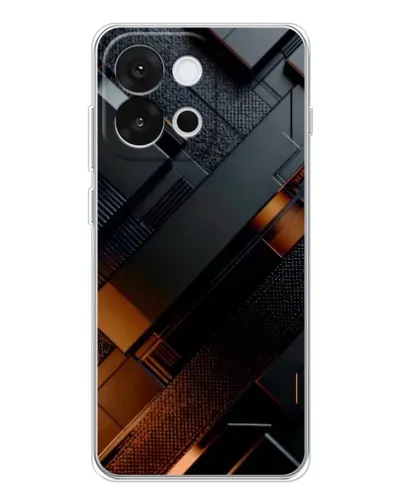 Чохол для OnePlus 13T з картинкою «Чорні геометричні блоки»