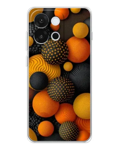 Чохол для OnePlus 13T з картинкою «Об'ємні помаранчеві сфери»