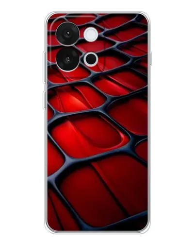Чохол для OnePlus 13T з картинкою «Червона глянцева сітка»