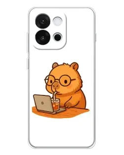 Чохол для OnePlus 13T з картинкою «Капібара з ноутбуком» Чохол для OnePlus 13T з картинкою «Капібара з ноутбуком»