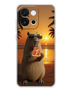 Чохол для OnePlus 13T з картинкою «Капібара з піцою» Чохол для OnePlus 13T з картинкою «Капібара з піцою»