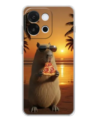 Чохол для OnePlus 13T з картинкою «Капібара з піцою» Чохол для OnePlus 13T з картинкою «Капібара з піцою»