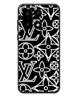 Чехол для OnePlus 15 с картинкой «Черно-белый узор LV»