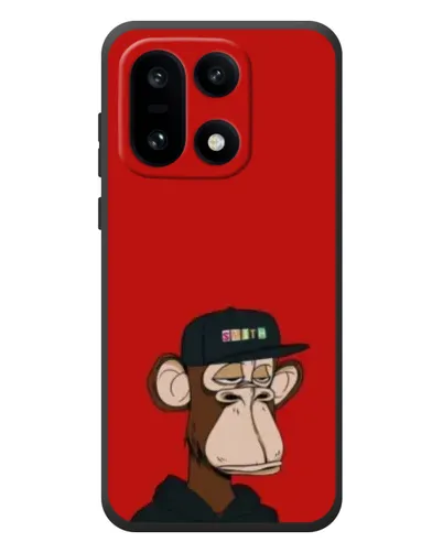 Чехол для OnePlus 15 с картинкой «Bored Ape — красный фон»